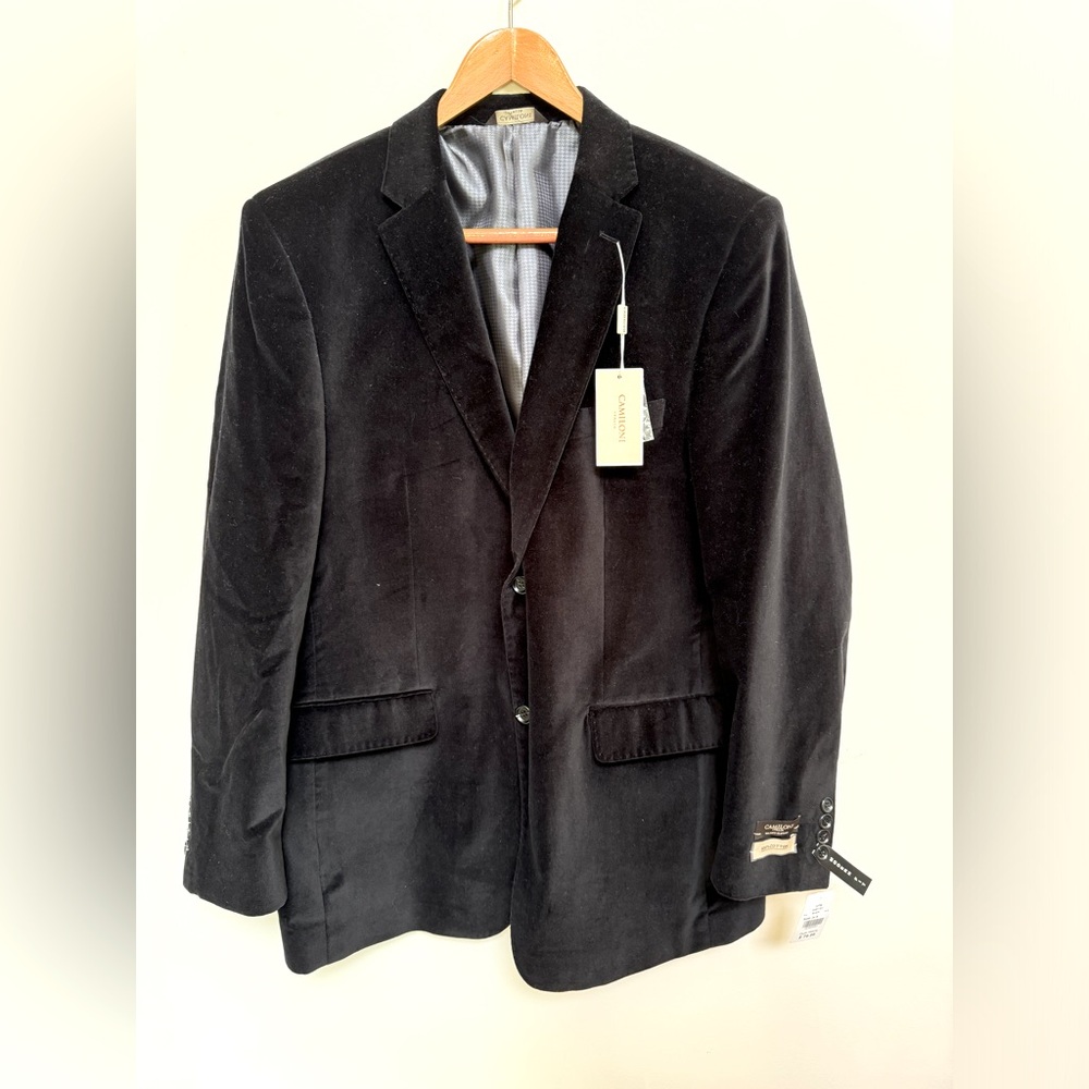 Velvet Blazer, 44R, Camiloni 100%cotton, Brand New w/tags